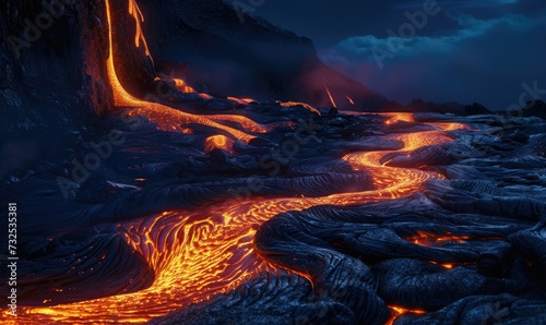 HD Lava Flow Night