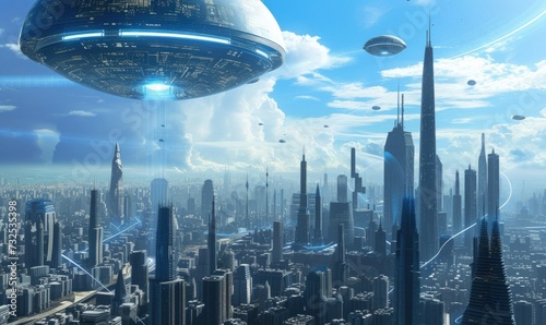 HD Futuristic City Holograms