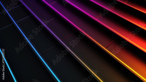 A minimalist HD wallpaper featuring super black with colorful RGB light effects, evoking a futuristic, gaming, and high-tech ambiance photo