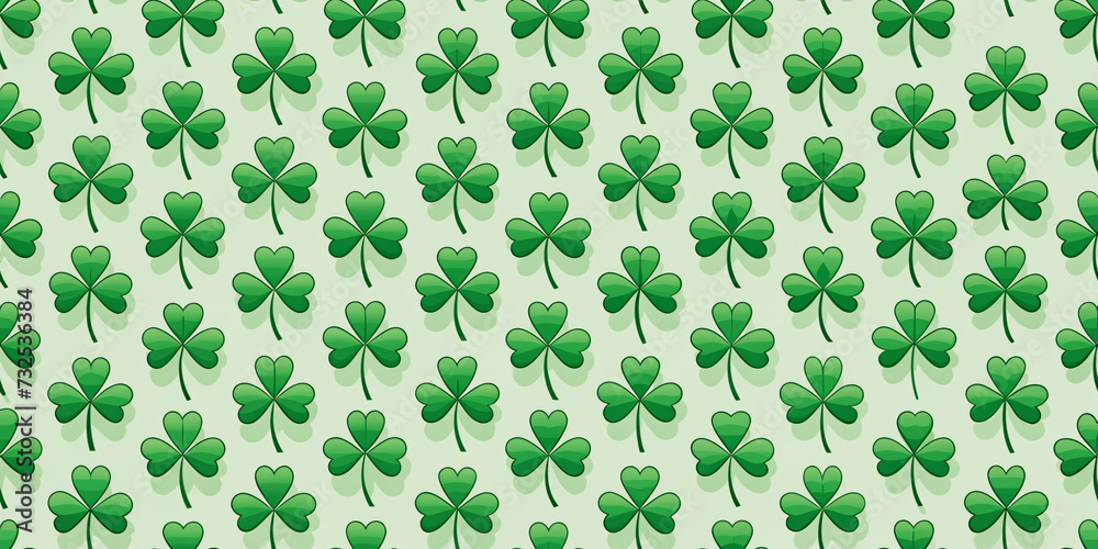 Green Shamrock Leaves Seamless Pattern: Nature-inspired Seamless Design for Wallpaper Green Shamrock Leaves Seamless Pattern: Nature-inspired Seamless Design for Wallpaper