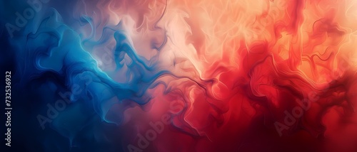 multi-colored cloud of smoke from color powder images  in the style of red and blue colors  video glitches  high-quality photography  colorful explosions  vibrant composition  psyche