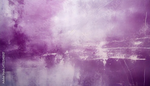 Abstract, textured surface background a vibrant play of light lavender to deep violet hues, punctuated by contrasting white streaks and patches.