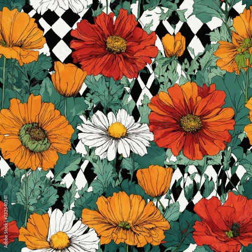 There are so many colorsful flowers  photo