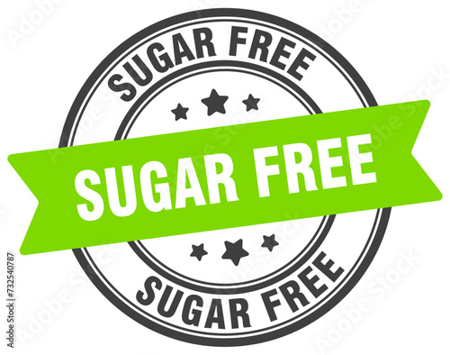 sugar free stamp. sugar free label on transparent background. round sign