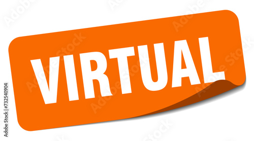 virtual sticker. virtual label