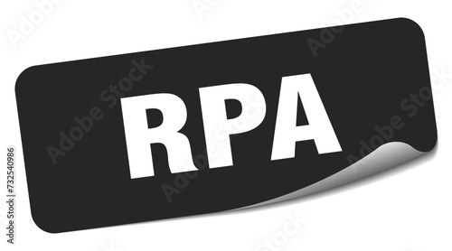 rpa sticker. rpa label
