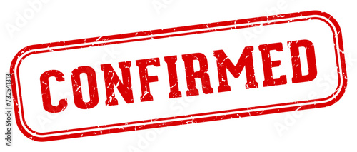 confirmed stamp. confirmed rectangular stamp on white background