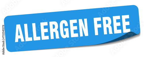 allergen free sticker. allergen free label