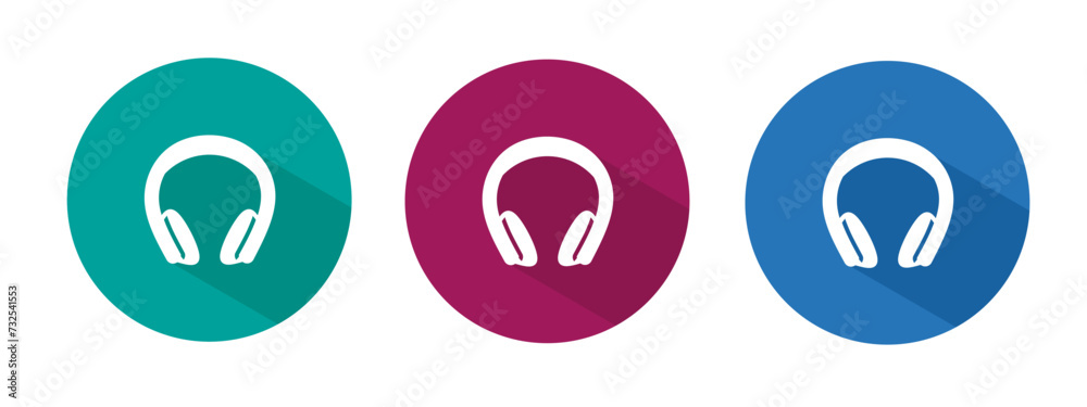 Icon for headset vector illustration in flat. Vector stock. Icon for headset vector illustration in flat. Vector stock.