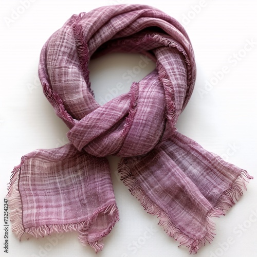 Purple Plaid Scarf: A Fashionable Accessory for Fall and Winter Generative AI