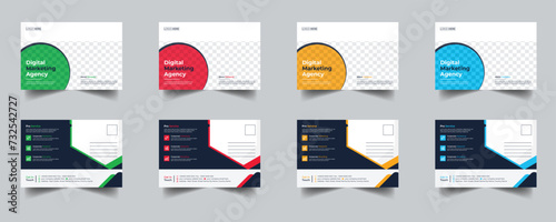 Modern Creative Corporate Post Card Template, Vector Template for Opening Invitation Editable, Professional Business Postcard Design, Event Card Design, Invitation Design, Direct Mail EDDM Template
