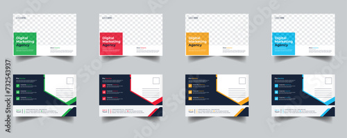 Modern Creative Corporate Post Card Template, Vector Template for Opening Invitation Editable, Professional Business Postcard Design, Event Card Design, Invitation Design, Direct Mail EDDM Template