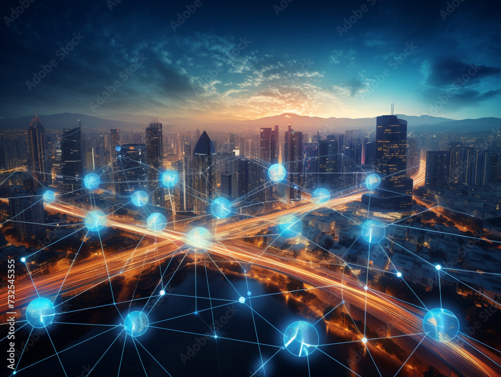 Fototapeta premium network technology