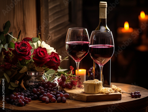 wine and roses