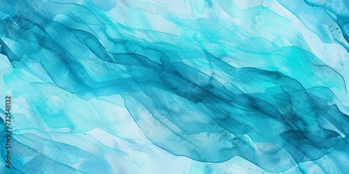 Wallpaper Mural Vibrant watercolor painting of a coral reef in shades of blue and red, depicting an abstract underwater scene. Blue ocean wallpaper. Torontodigital.ca