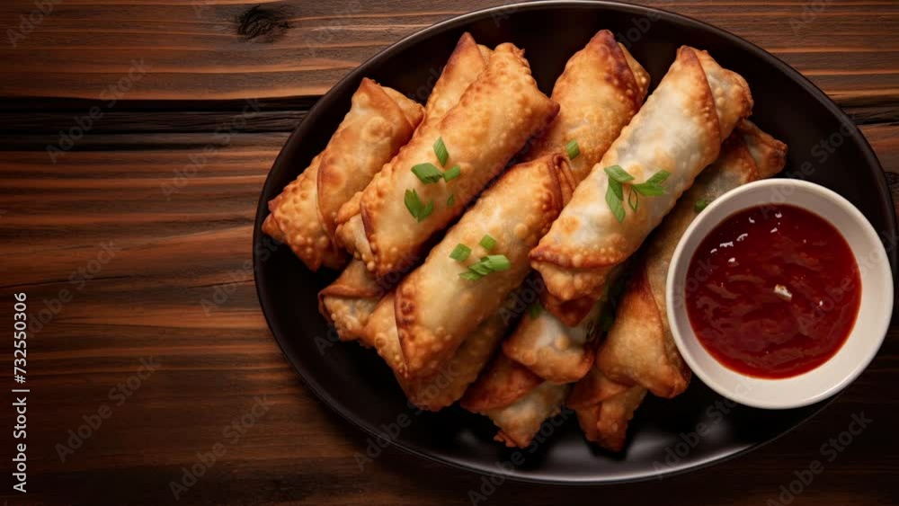 Plate of Egg Rolls