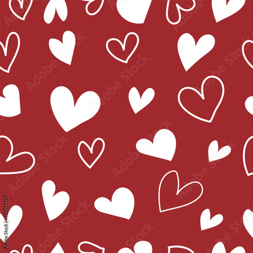 seamless pattern with hearts, Valentine Day Background