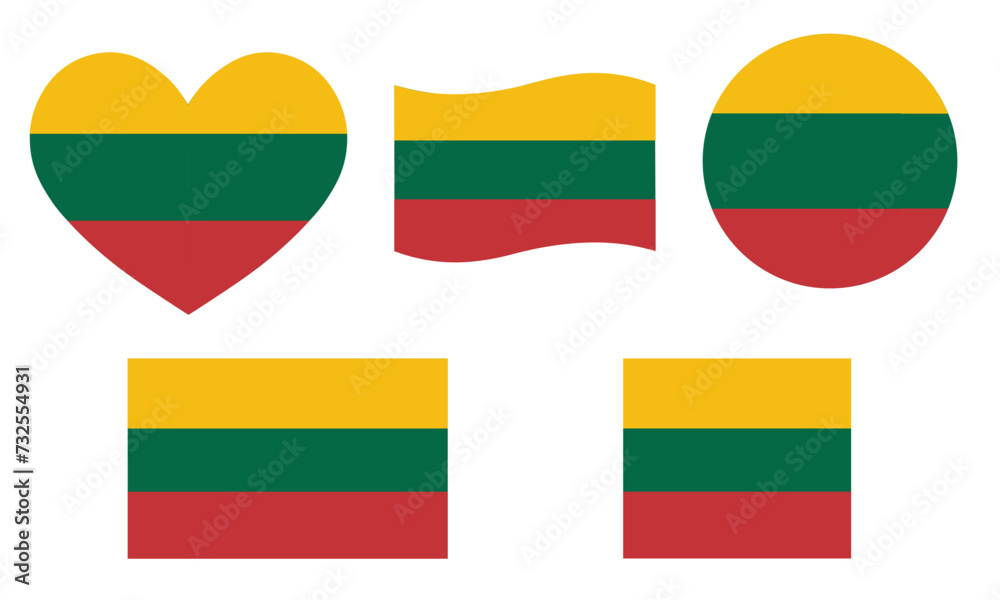 Lithuania flag icon. Lithuania nation element set symbol design vector ilustration. Lithuania flag icon. Lithuania nation element set symbol design vector ilustration.