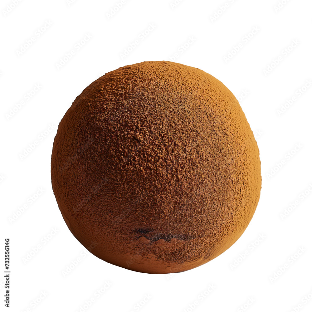 A single delicious chocolate truffle, isolated on a white background. A single delicious chocolate truffle, isolated on a white background.