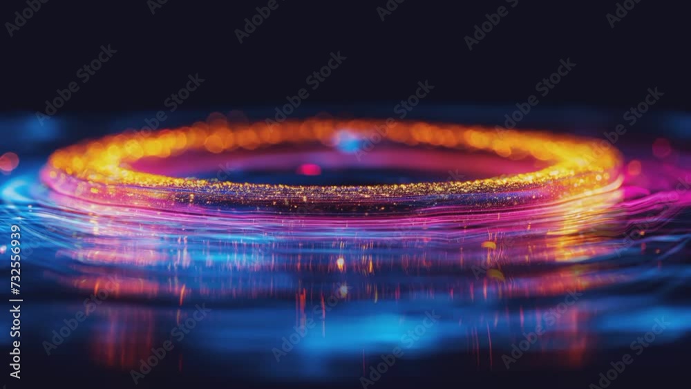 circular glow. seamless looping time-lapse animation video background