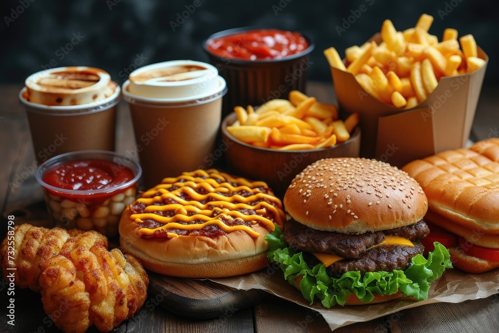 street menu fast food on the table professional advertising food photography street menu fast food on the table professional advertising food photography