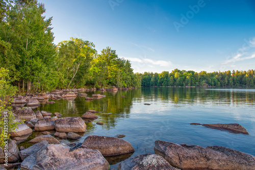 Fototapeta Naklejka Na Ścianę i Meble -  Lake Åsunden during summer