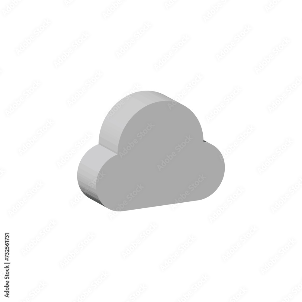 Simple and clean 3D cloud illustration Simple and clean 3D cloud illustration