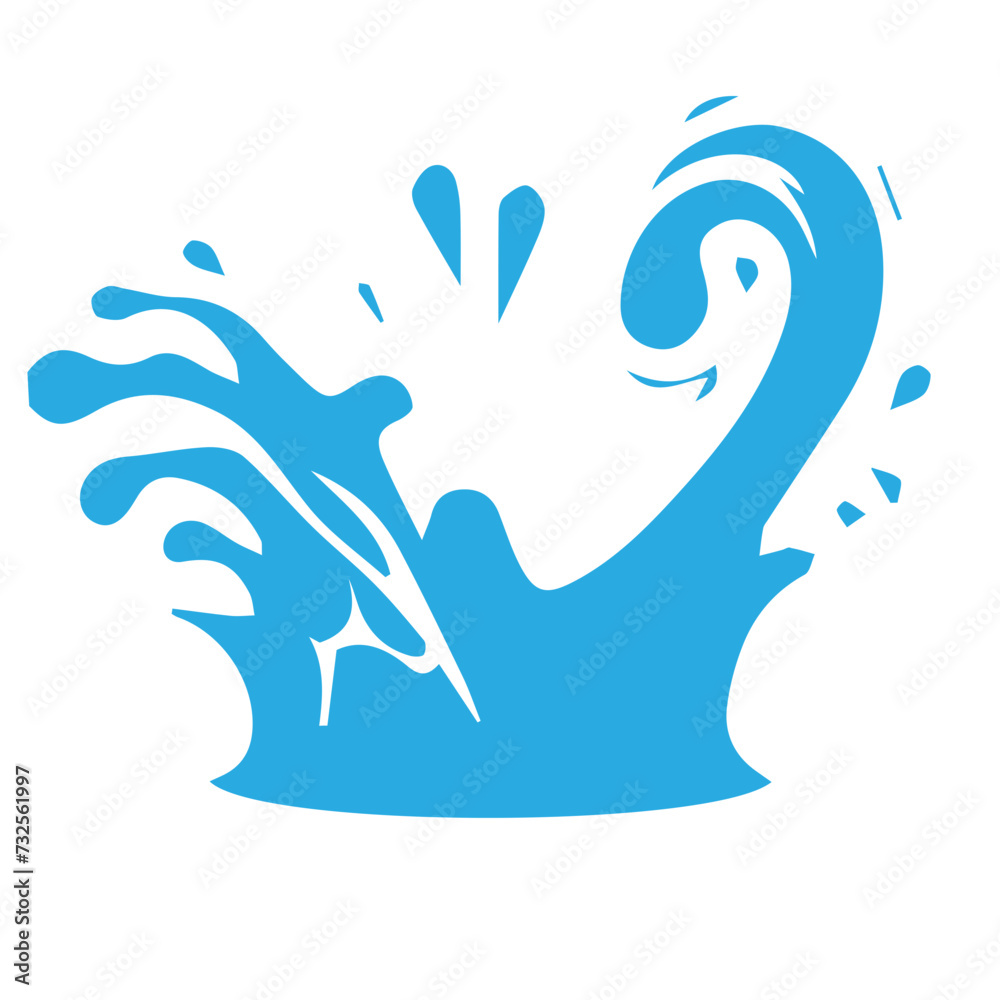 Obraz premium Water splashes vector