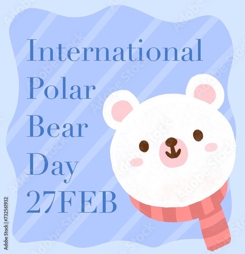 International Polar Bear Day celebrations. Graphic card picture