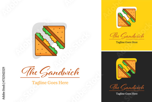 Sandwich logo. Creative Sandwich vector illustration logo design. Sandwich flat vector illustration logo icon clipart.