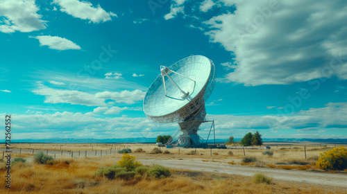 Interstellar Echoes: Isolated Radio Telescope Scans Desert Sky