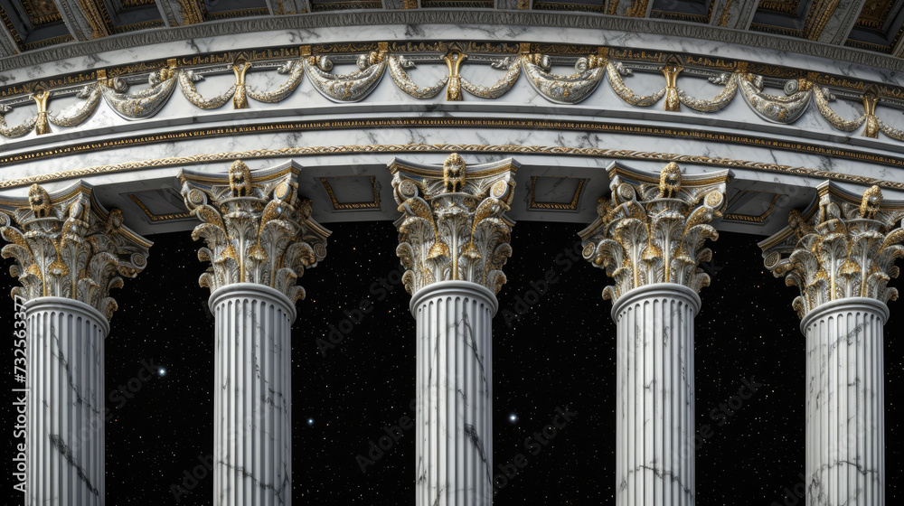 Ethereal Elegance: Gilded Archdome Against the Cosmos Ethereal Elegance: Gilded Archdome Against the Cosmos