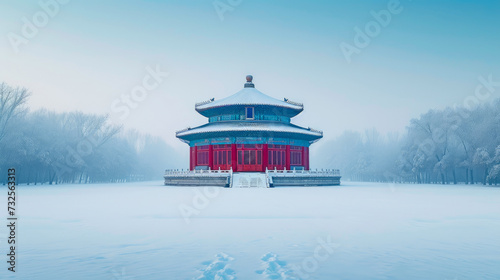 Wallpaper Mural Tranquil Winter Scenery: Temple of Heaven, Beijing Torontodigital.ca