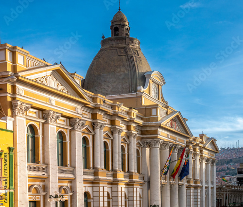 The historical building of the legislative assembly (Plurinational Legislative Assembly), La Paz, Bolivia photo