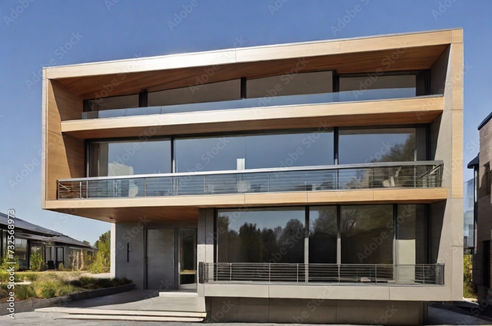 Fototapeta premium modern building with windows