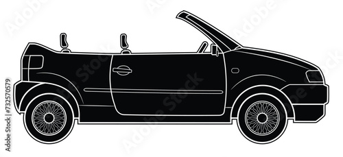 A small cabriolet with alloy wheels
