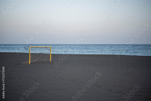 Porteria de futbol en la playa