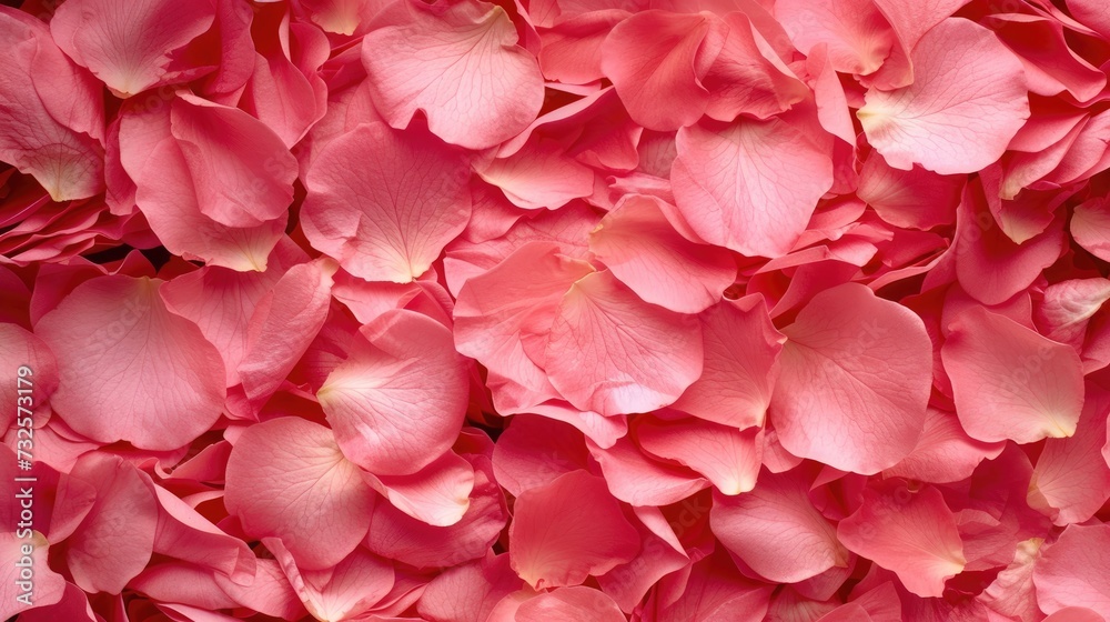 Pink Rose Petals in Soft Focus for Romantic Background.