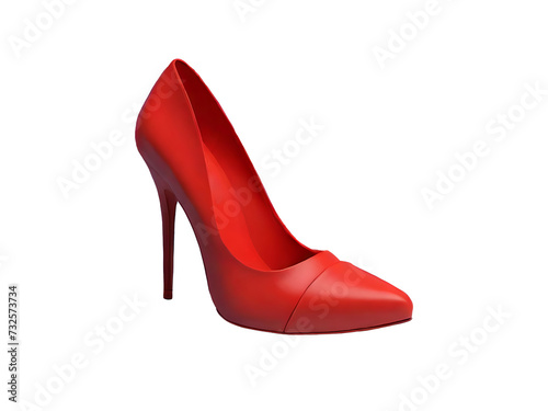 Women heel red 3d