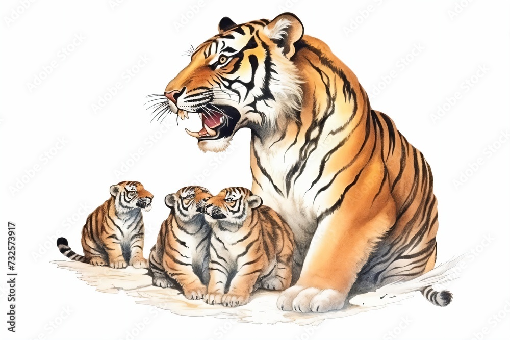 Obraz premium tiger isolated on white