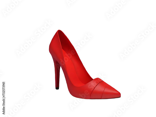 Women heel red 3d