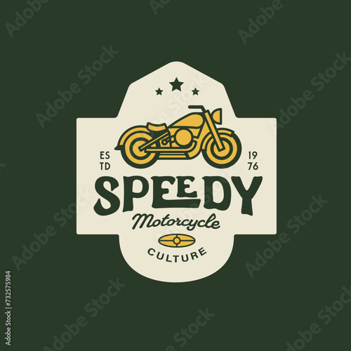 Vintage Badge and Emblem Custom Garage and Motorcycle Club Logo Design