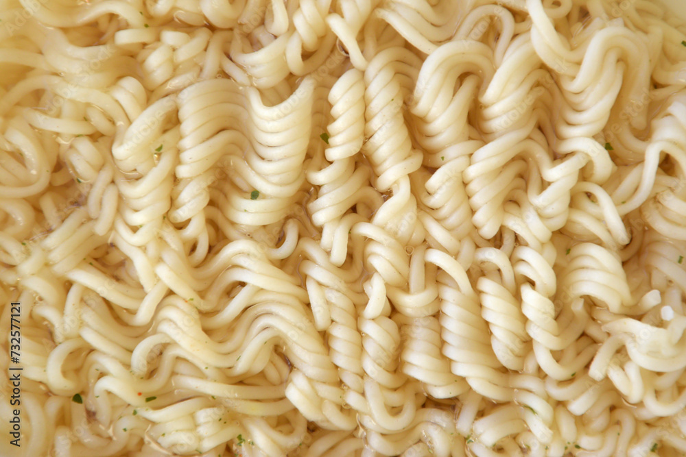Texture of boiled instant noodles of ramen Texture of boiled instant noodles of ramen
