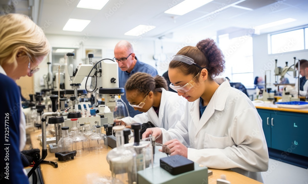 Group of People Working in Lab