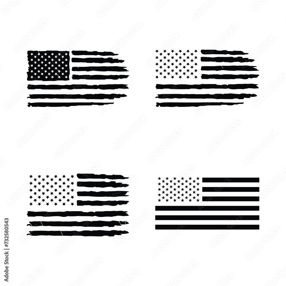 US American flag vector. USA wave flag Clipart American flag Cricut ...