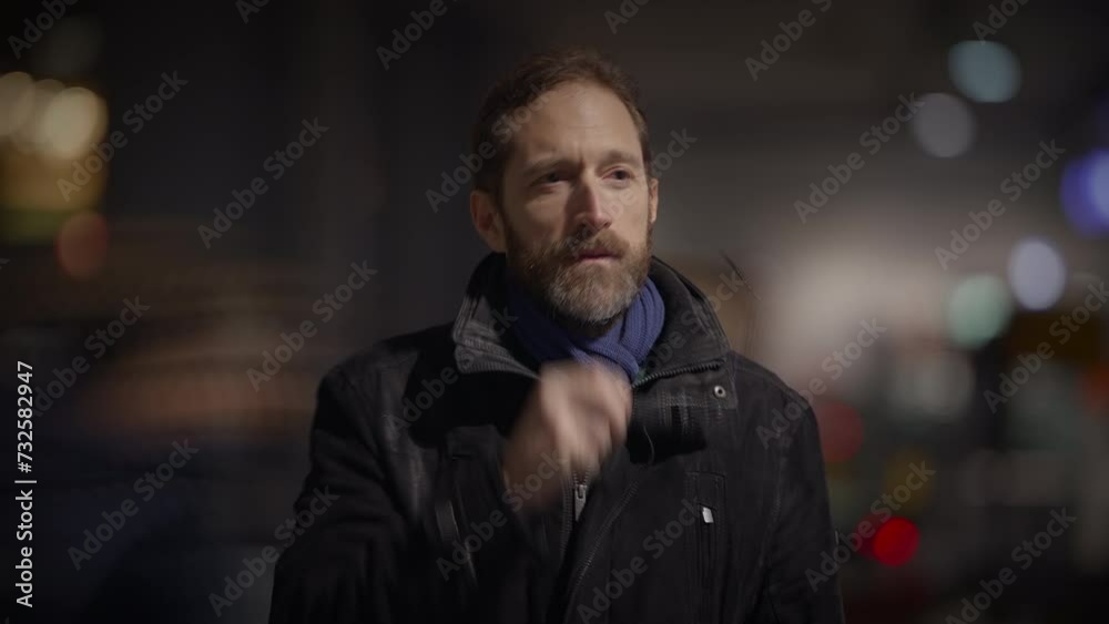 Portrait of Thoughtful Man Thinking Worried Looking at People Commuting Portrait of Thoughtful Man Thinking Worried Looking at People Commuting