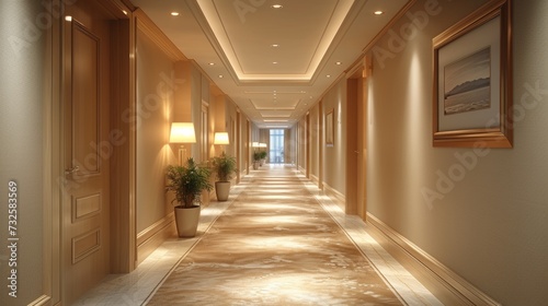 corridor of a star hotel photo