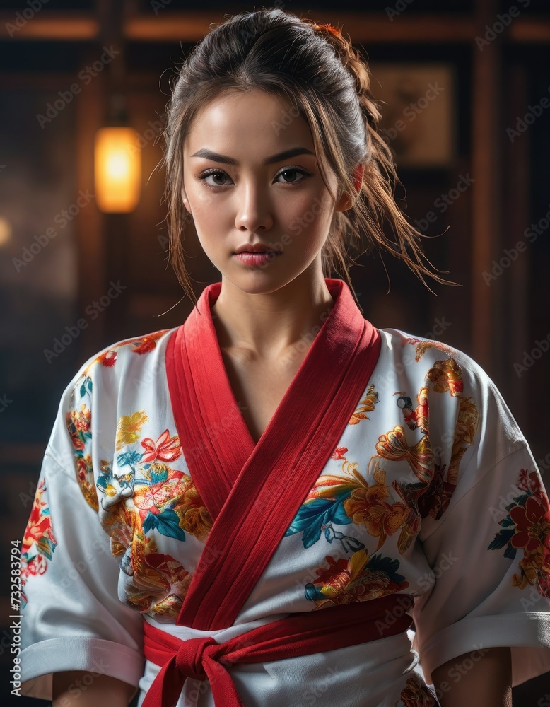 Martial Arts Diva Beautiful Asian Fighter Woman Commands Attention in