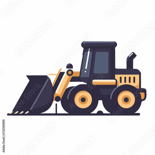 Construction shovel machinery mining illustration