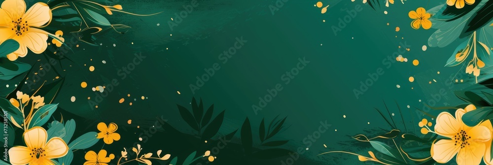 illustration of a flower frame with a background under water illustration of a flower frame with a background under water